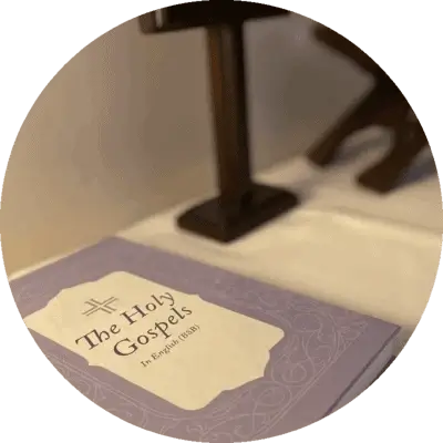 The Holy Gospels on Altar